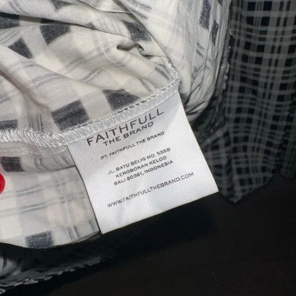 NWT FAITHFULL THE BRAND DELANO Check Print MINI Dress Size US 4 - Picture 6 of 7